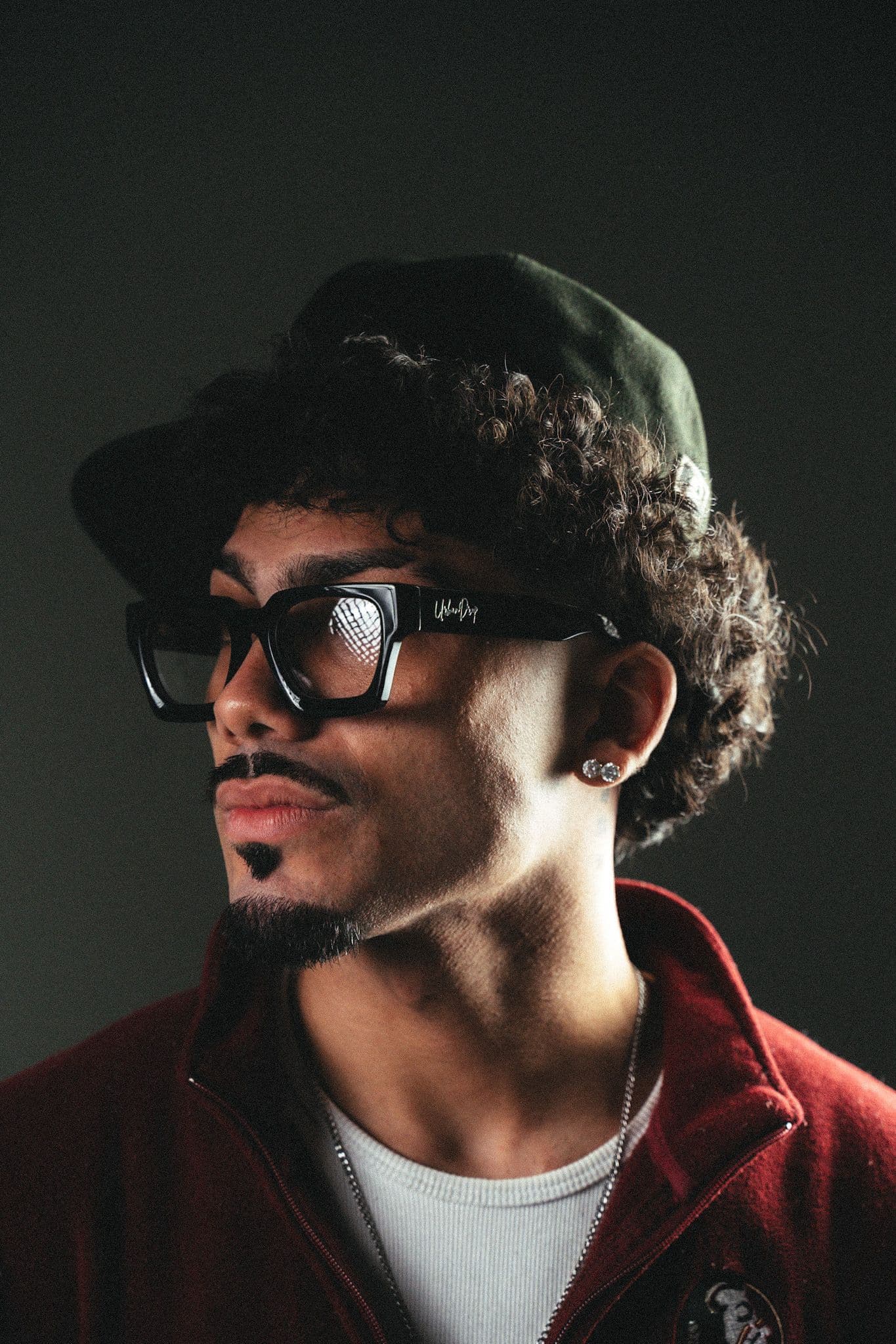 Urban Drop streetwear editorial in monochrome urban setting